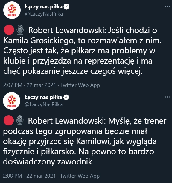 Lewandowski o sytuacji Grosickiego w kadrze!